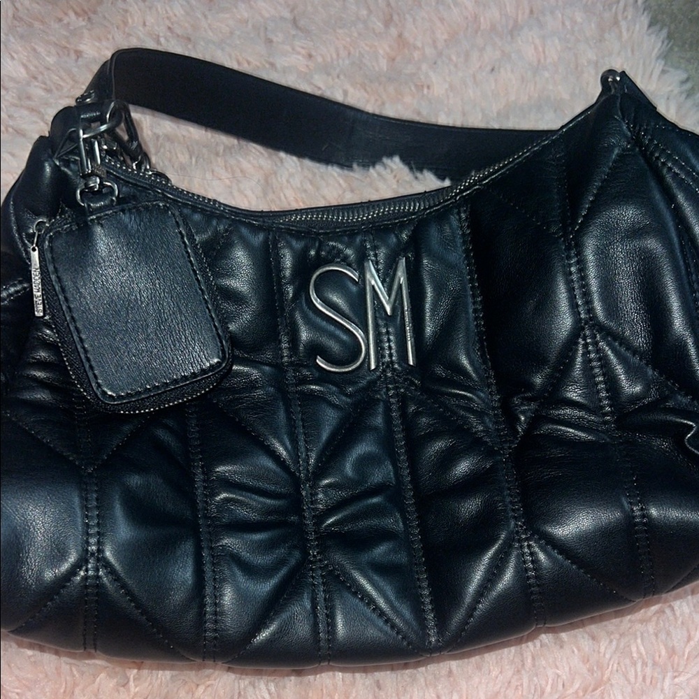 Steve Madden Black Quilted Women's Bag